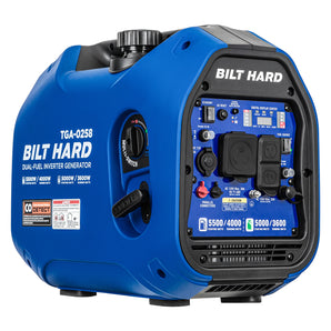 BILT HARD 5500W Dual Fuel Inverter Generator with CO Auto-Shutoff