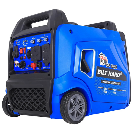 BILT HARD Generator 5500 Watt, Dual Fuel Quiet Inverter Generator with Electric Start, 120V NEMA 5-20R, NEMA TT-30R and 12V DC Output, 224cc Portable Outdoor Generators for Home Backup and RV Ready 