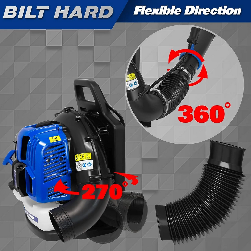 BILT HARD Backpack Leaf Blower, 636 CFM 52cc Blowers for Lawn Care 2.16 HP, 174 MPH Portable Leaf Blower Gas Powered 